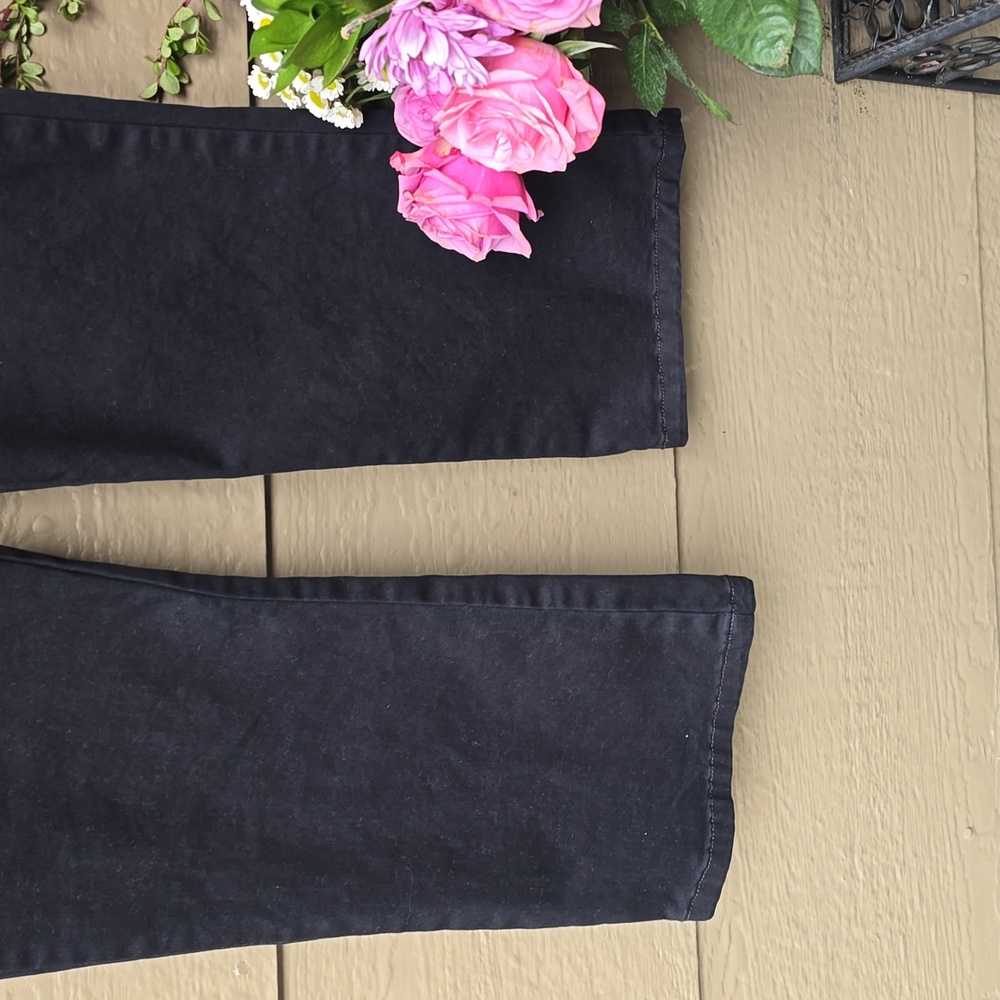 United Colors of Benetton Black Cropped Straight Leg Pants Size 8 - Picture 4 of 10